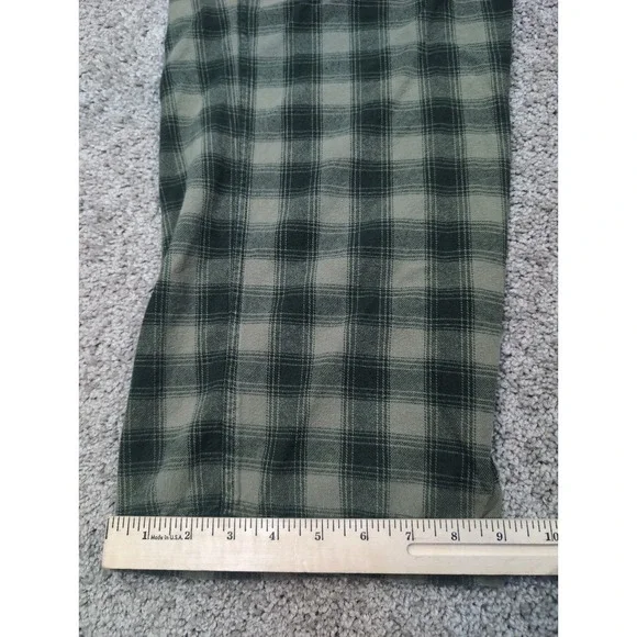 Duluth Trading Co Mens Green Plaid Cargo Lounge Pants L x 32 Cotton 3237-86 - Picture 7 of 8